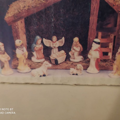 Ceramic nativity figures new for Christmas tree