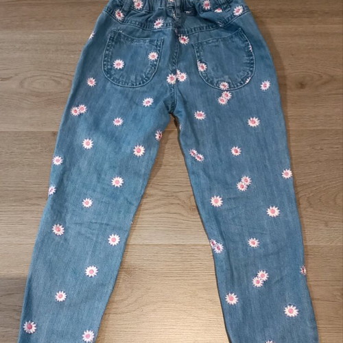 Prenatal jean pants like new, size 116 cm, blue with pink