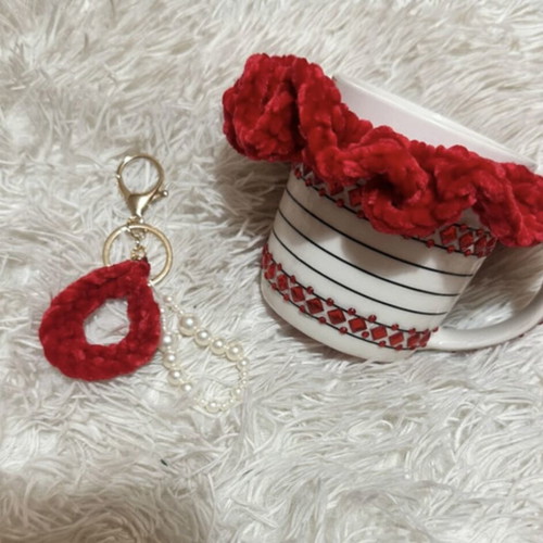 Gift set with mug, keychain, and scrunchies new