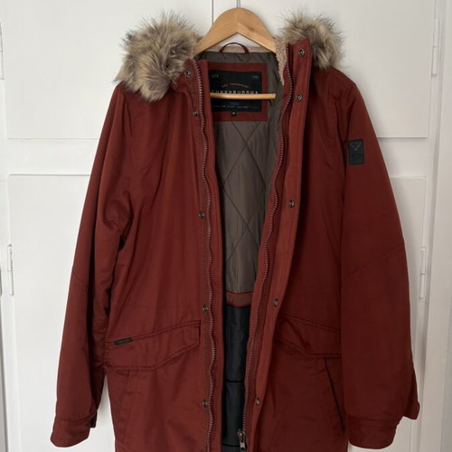 Funky Buddha Winter Jacket Medium with Removable Hood like new, red