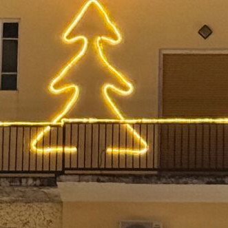 Outdoor garland used, yellow-green, 9 meters long