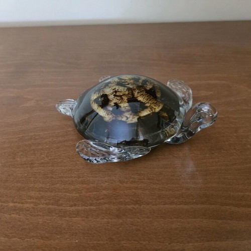 Glass decorative turtle like new