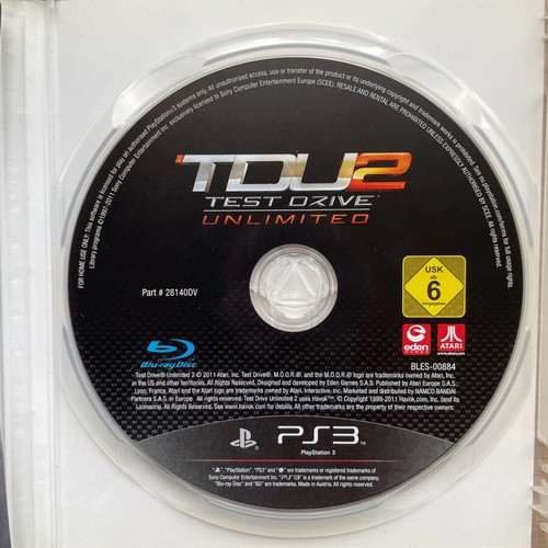 PS3 TDU 2 Test Drive Unlimited mint condition