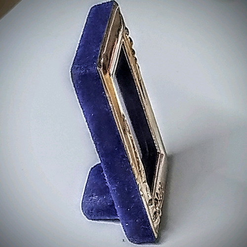 Silver frame used, very small 5.2 x 6.7 cm