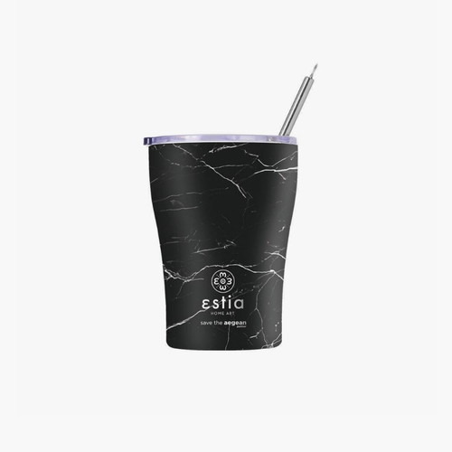Estia Save The Aegean travel mug new, recyclable material 350ml with straw