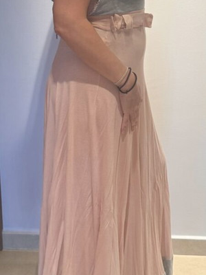 Madame Shou Shou skirt and blouse set like new, gray and pink