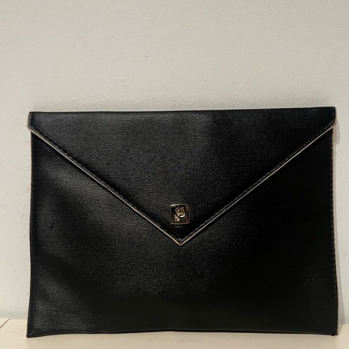 Lancôme black hand bag with beige details