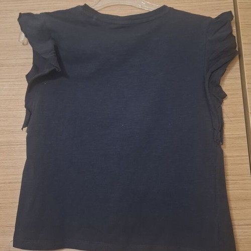 Ovs Fashion Girls' Short Sleeve T-Shirt 100% Cotton Like New, Dark Blue, Size 146 cm