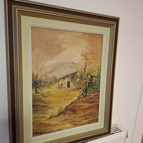 Πίνακας ζωγραφικής λάδι σε καμβά μεταχειρισμένος, υπογεγραμμένος Ρ. Χύτα