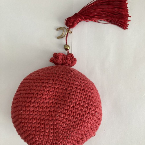 Handmade Crochet Pomegranate Gouri Lucky Charm 15cm