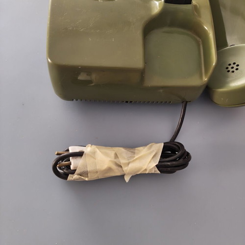 Siemens Vintage Rotary Dial Telephone Olive Green used
