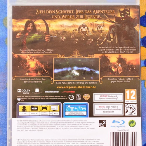 The Lord of the Rings Aragorn's Quest PS3 game like new