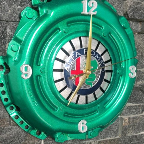 Handmade Alfa Romeo wall clock new, analog