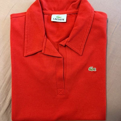 Lacoste women's polo shirt size 40 like new, red