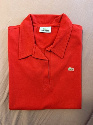 Lacoste women's polo shirt size 40 like new, red