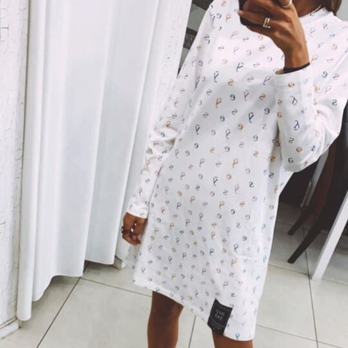 Arpyes long t-shirt dress used size M/L gray-blue