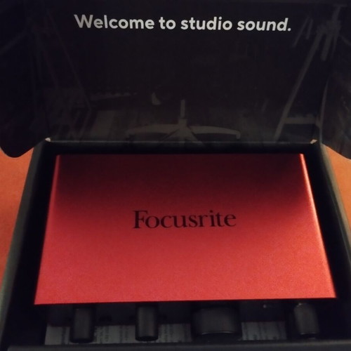 Focusrite Scarlett Solo recording system like new with microphone and headphones