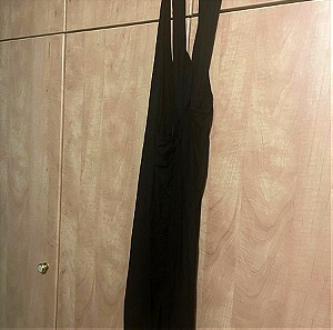 Μαυρο φαρδύ εξώπλατο φόρεμα medium από asos