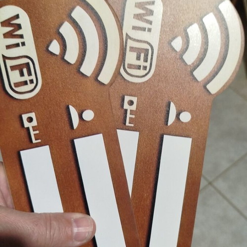 Wooden WiFi sign new, thin plywood