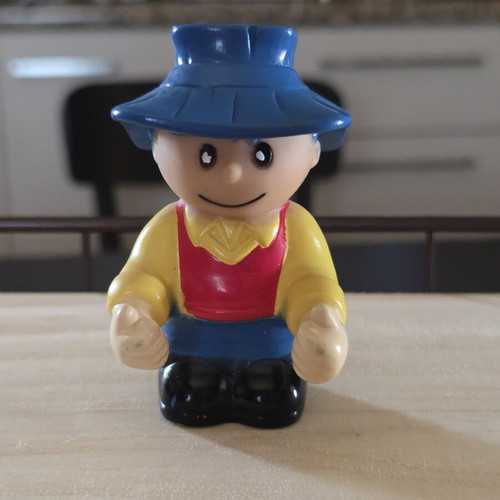 Farm boy figure with blue hat like new