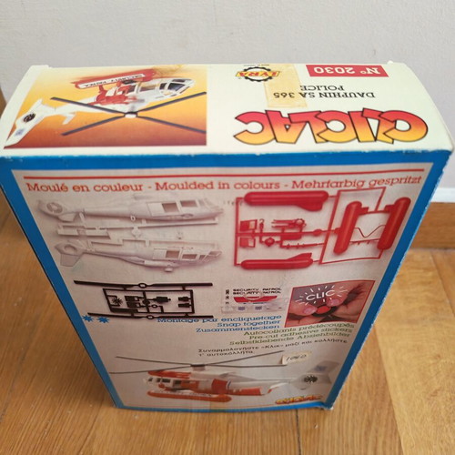 Vintage Lyra Cliclac Dauphin SA 365 Police Helicopter model used