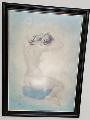 Λιθογραφία Cassinari Vettor Nude Woman σε άριστη κατάσταση με κορνίζα