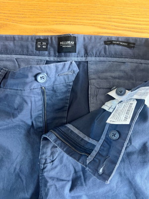 Pull&Bear men's blue chino smart skinny pants, size EUR 50