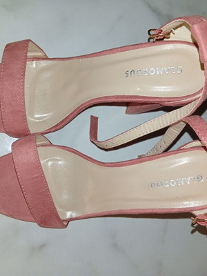 Glamorous Pink Heels Size 39 With 10cm Chunky Heel New