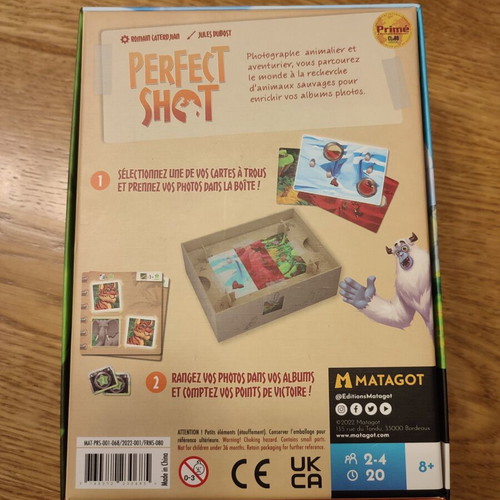 Perfect Shot board game like new, Matagot French edition