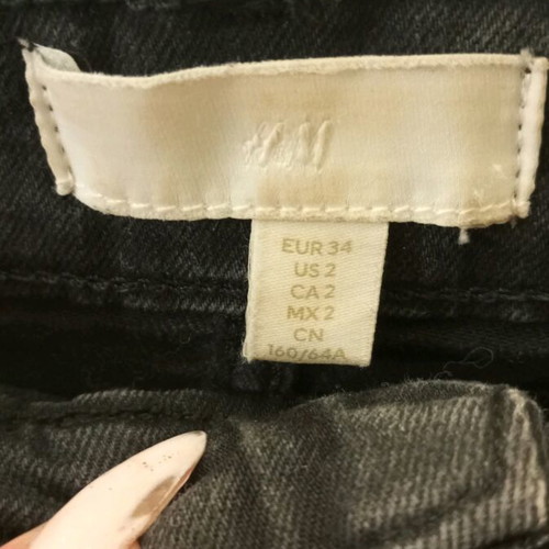 H&M shorts used, high waist, black, XS