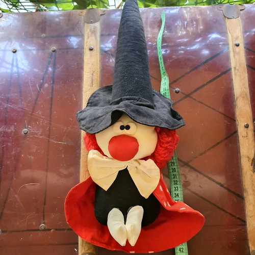 Handmade witch doll, 42 cm tall