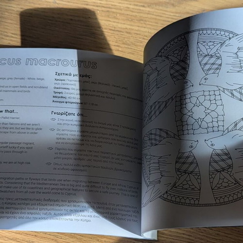 My Cape Greco Mandala Birds Colouring Book new, English and Greek