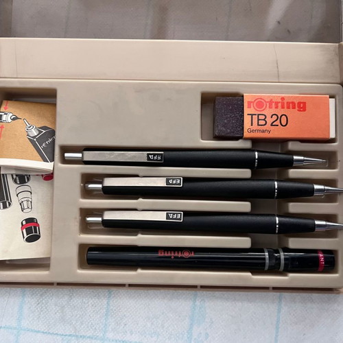Rotring ΡΒΒ rapidograph set with pencil new