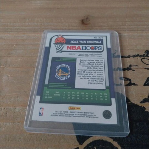Jonathan Kuminga Panini Haunted Hoops card like new