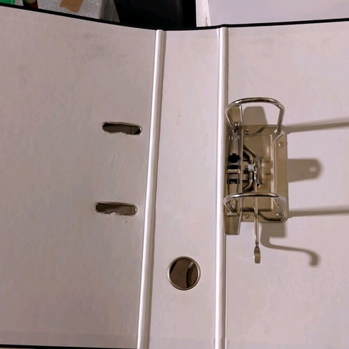 Ring binders used, set of 2, A4 7.5cm with mechanism