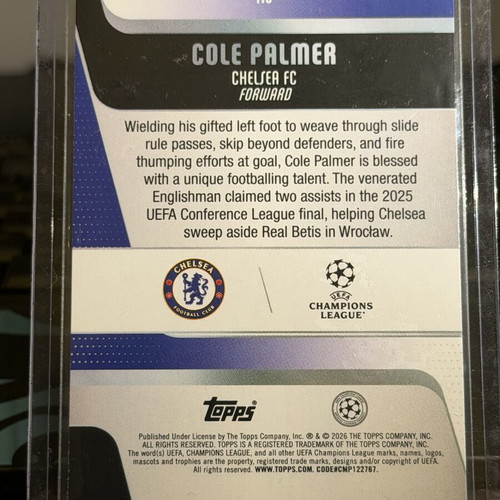 Cole Palmer Topps Carnaval Card Limited Edition 47/50
