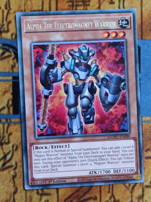 Alpha The Electromagnet Warrior Effect Monster κάρτα Yu-Gi-Oh! σαν καινούργιο