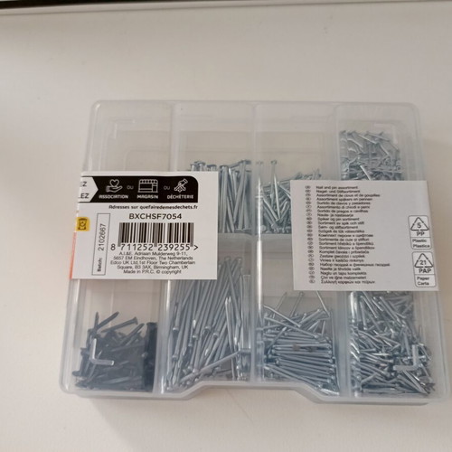Black+Decker Nail and Pin Assortment, 1125 pcs