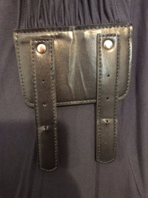 Women's dress dark blue like new, 95% Viskose with belt