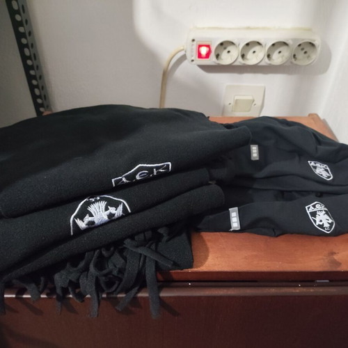 AEK hats and scarves new, authentic, pack of 7 with Dell logo