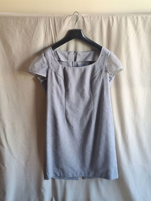 Grey Lace Midi Dress Large, like new