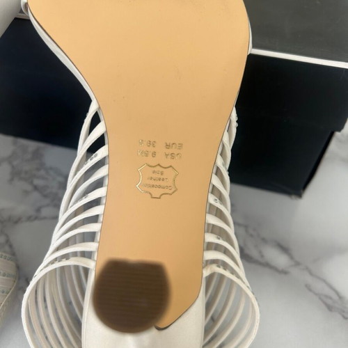 Nina white women's sandals size 39.5 new, 12 cm heel