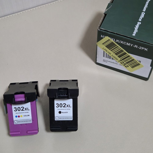 HP 302XL ink cartridge set black and tri-color new