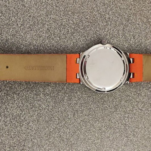 Morellato sport watch stainless steel silver/orange dial new