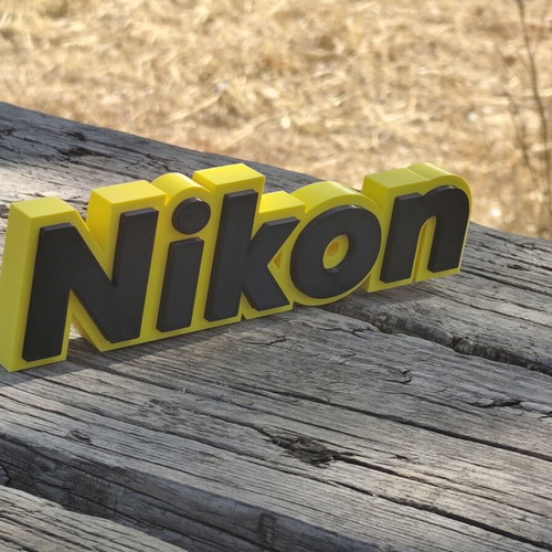 Nikon 3D logo stand decorative, new