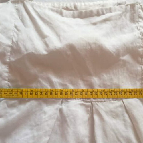 Linen dress size M, handmade, silk lining, ecru color