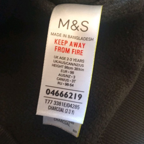 Girls' sweatshirt dress Marks & Spencer used, 2-3 years, 98 cm, black