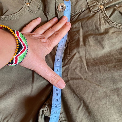 Bershka cargo pants high waist L green like new