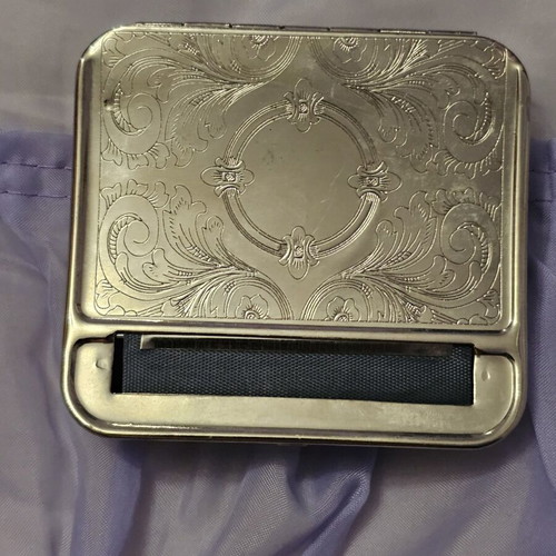 Tobacco Case for Rolling Cigarettes used, silver color