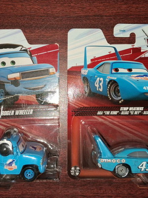 Disney Pixar Cars The King & Roger Wheeler collectible toy cars